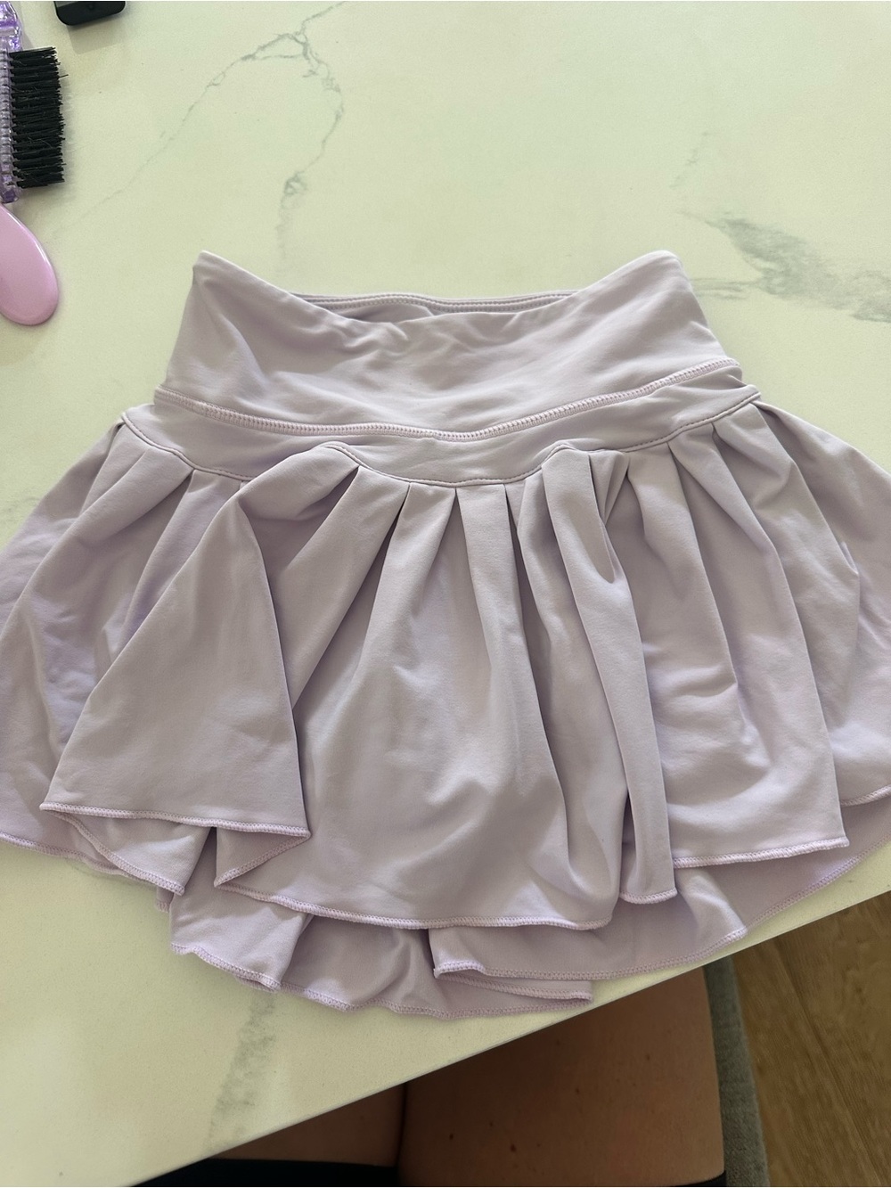SweetHoney girls Lavender Pleated Skirt built in shorts size 4T